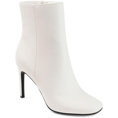 

Белые женские ботильоны Journee Collection Shoes 6 Medium (B,M) BHFO 3551, Белый, BHFO
