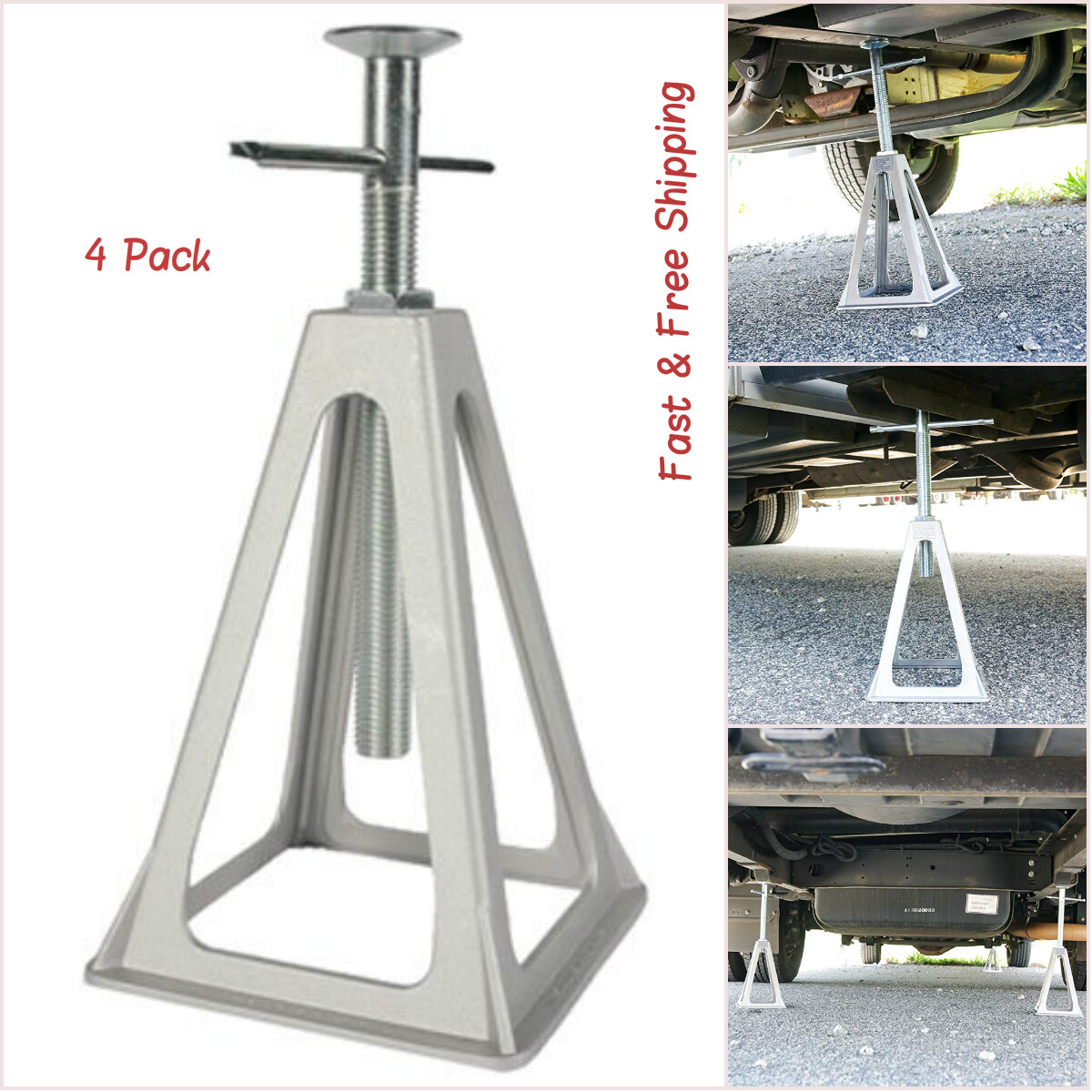 4 Pack Stack Jack Stands Olympian Rv Aluminum Stabilizers Camper Trailer