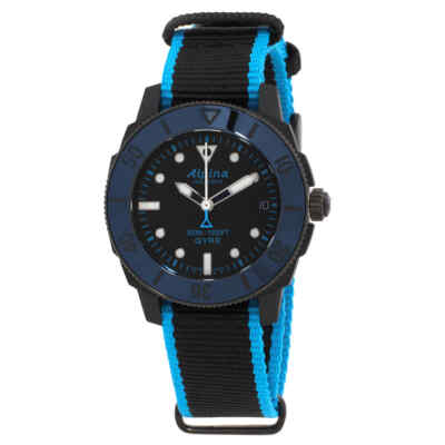 Мужские часы Alpina Seastrong Diver Comtesse Gyre с автоматическим черным циферблатом