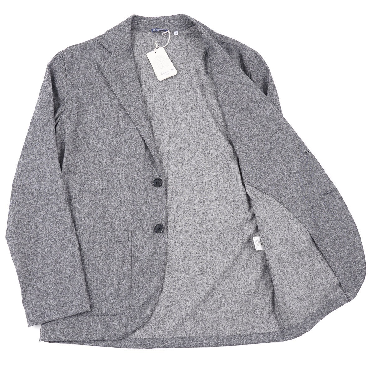 Pre-owned Finamore 1925 Finamore Napoli Unlined Lightweight Flannel Wool Sport Coat 42r (eu 52) In Gray