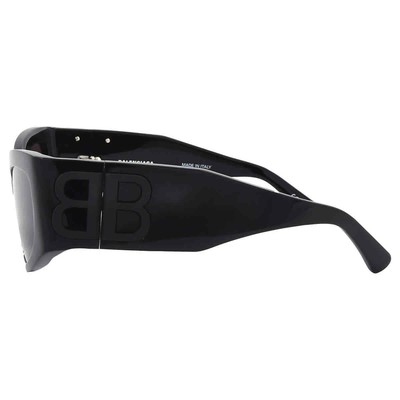 Pre-owned Balenciaga Grey Rectangular Ladies Sunglasses Bb0321s 001 57 Bb0321s 001 57 In Gray