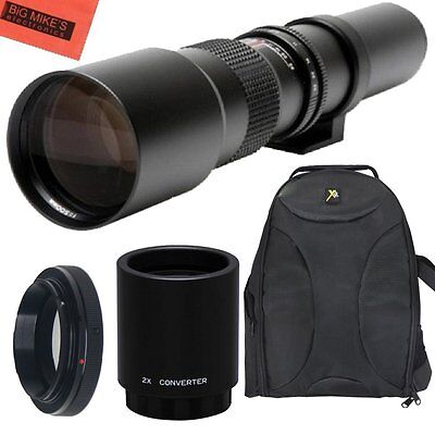 500mm 1000mm f/8 Lens + BackPack for Canon Rebel T2i, T3, T3i, T4i, T5, T5i