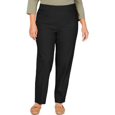 Повседневные брюки Alfred Dunner Womens Allure черного цвета для похудения с короткими рукавами 18 Вт BHFO 0935