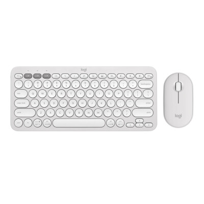 Logitech Pebble 2 Combo Wireless Keyboard and Mouse Quiet and Portable Logi Bolt