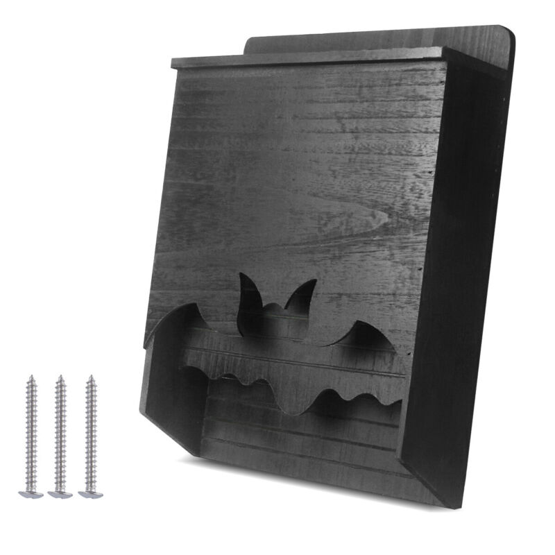 Large Wooden Bat House Double Chamber Bat Box Handcrafted Outdoor