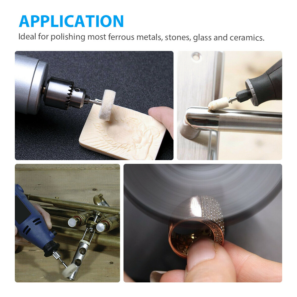 Felt Polishing Buffing Pads Wheel Wool Plastic Dremel ...