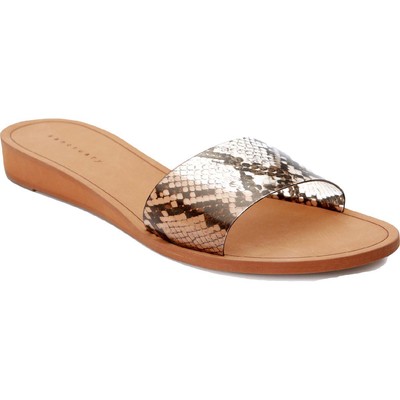 Sanctuary Womens Rejoice Tan Slide Sandals Shoes 5.5 Medium (B,M) BHFO 7146