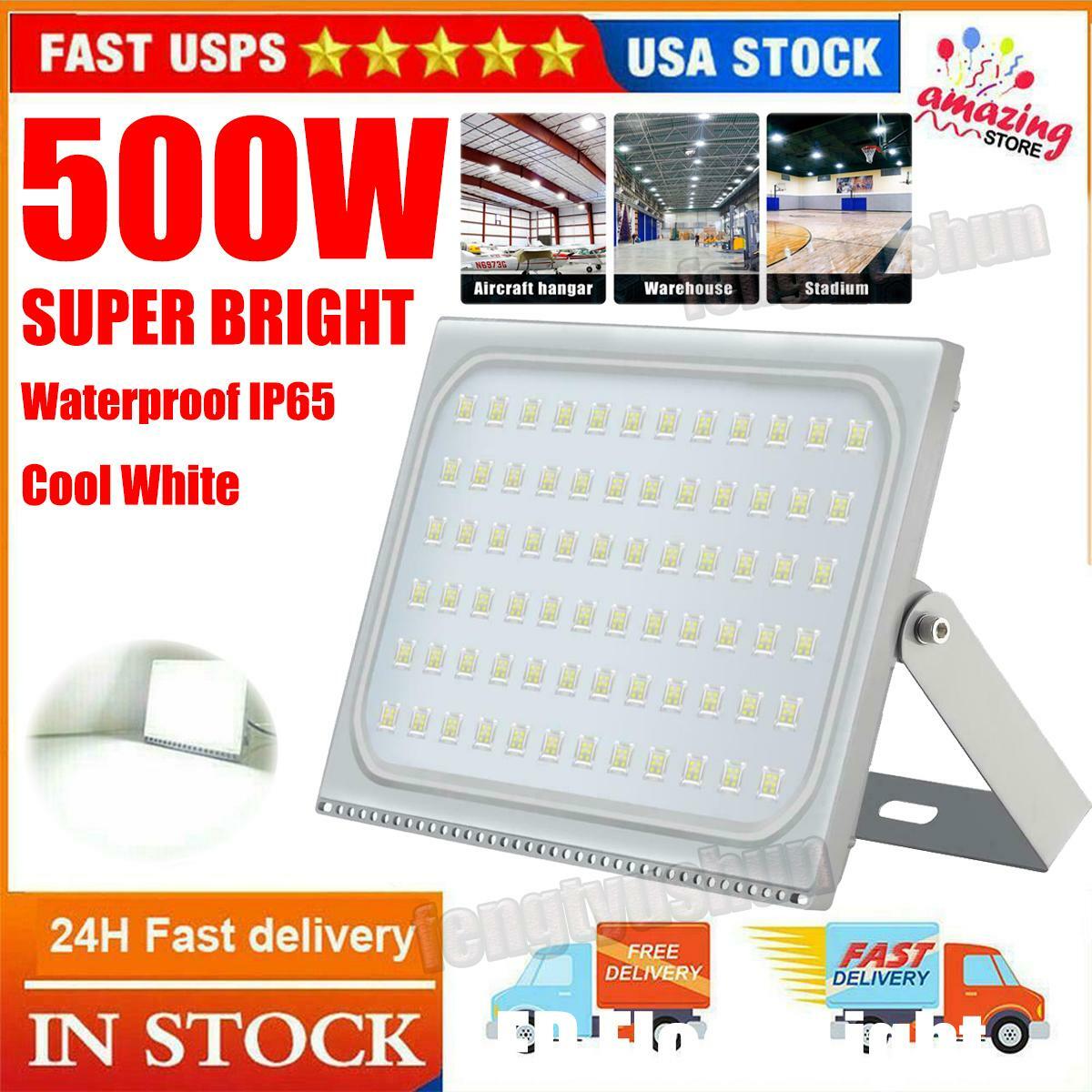 500W LED Flood Light Security Lamp Garden Ouoor Spotlight High Bay Light Bulb