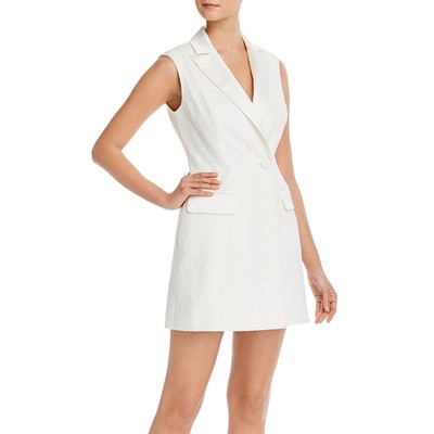 

Jay Godfrey Womens Angel Notch Neck Flap Pockets Party Cocktail Dress BHFO 6181, Цвет слоновой кости