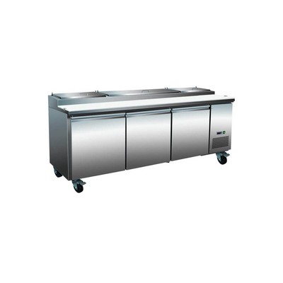 Serv-Ware PP93-12-HC 94'' Pizza Prep Table Refrigerated Counter