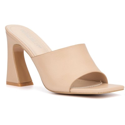 

Женские шлепанцы без шнуровки Olivia Miller Omra-8081 с открытым носком и каблуком BHFO 3851, Omra-8081