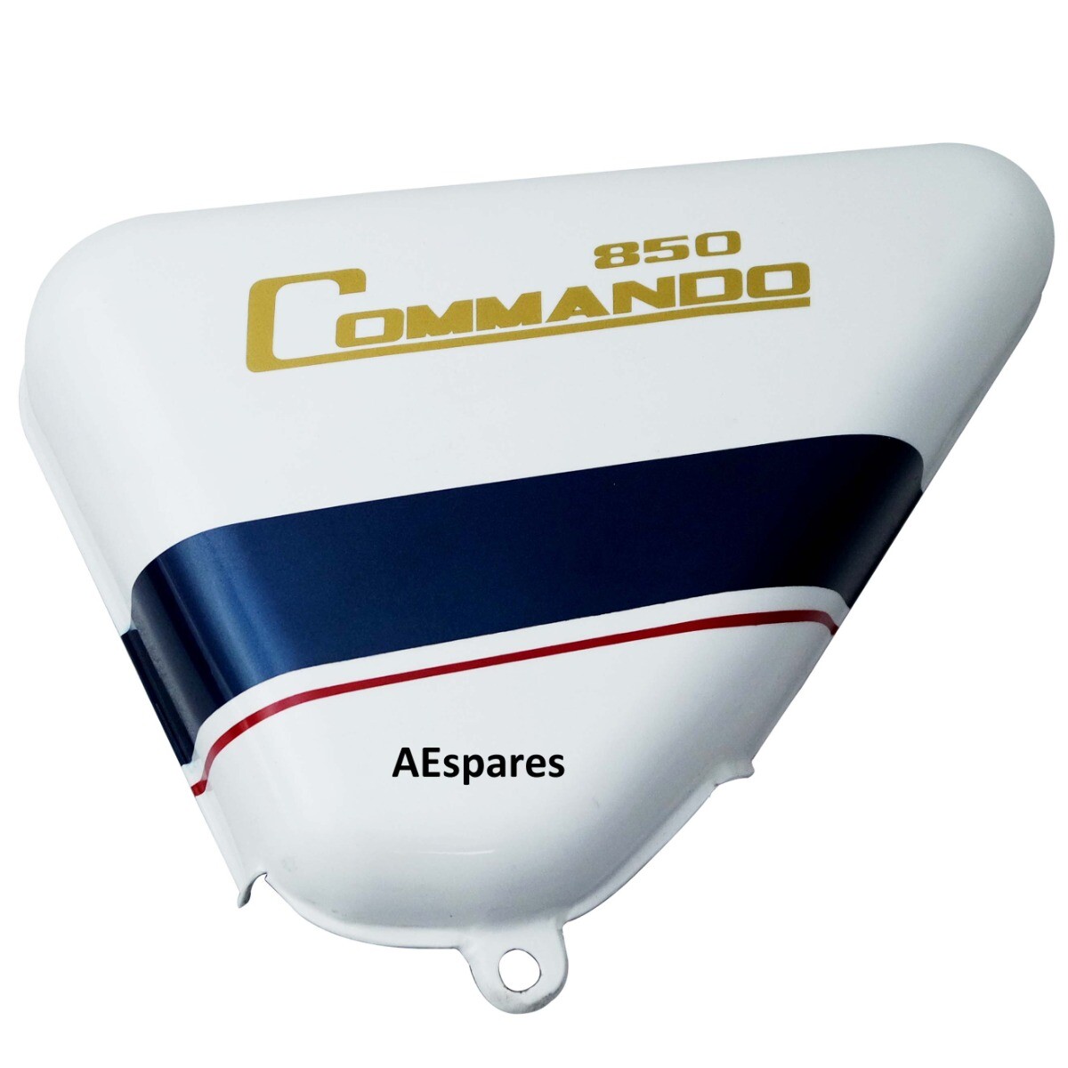 For Norton Commando Roadster 850 White Side Panel Blue & Red Stripe 