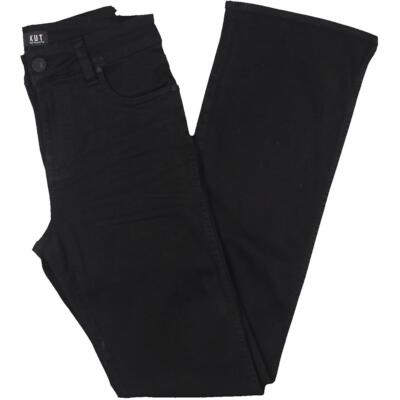 Кут от бренда Kloth Womens Natalie Черные джинсы с высокой посадкой и разрезом по низу 12 BHFO 4718