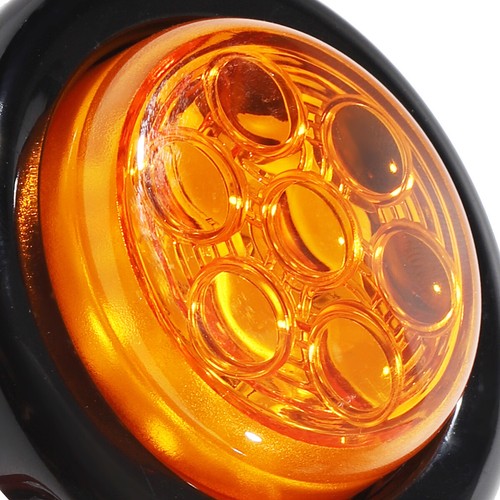 4/8PCS 2inch 12V Side Marker Lights Truck Trailer Round Bullet Light Amber/Red