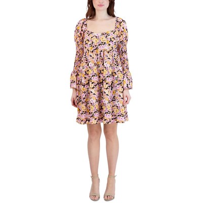 

Женское мини-платье для коктейлей и вечеринок BCBGMAXAZRIA с цветочным принтом BHFO 4331, Retro