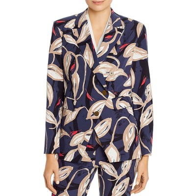 

Nic + Zoe Женский блейзер с принтом и принтом на двух пуговицах Petites BHFO 4457, Indigo multi