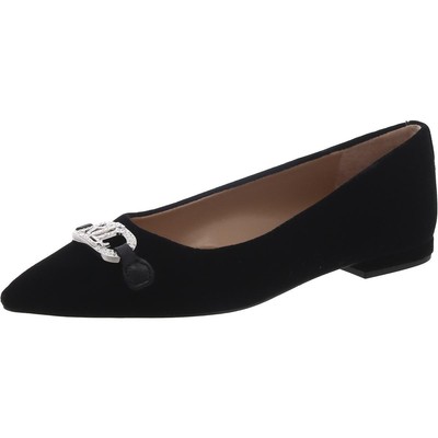 Женские черные балетки Lauren Ralph Lauren Lilah 7.5 Medium (B,M) BHFO 0623