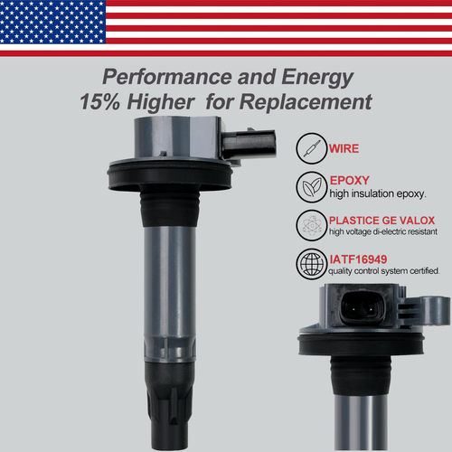 6X OEM Ignition Coil & 6X Iridium Spark Plug for Ford Lincoln 3.5L 3.7L V6 UF553