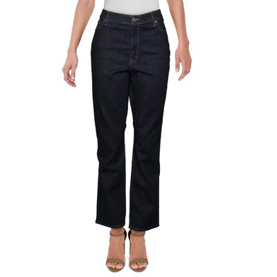 Женские синие демисезонные джинсы прямого кроя средней посадки Lauren Ralph Lauren 16 BHFO 0266