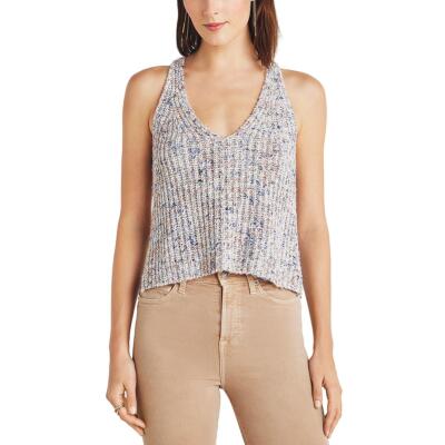 Великолепный женский свитер-майка из хлопка с глубоким вырезом BHFO 3925