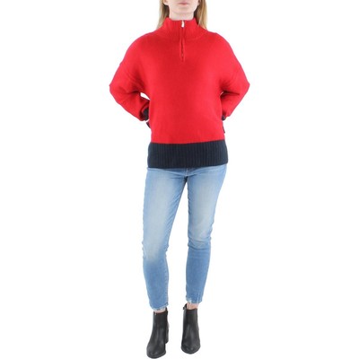 Женский красный свитер-водолазка с имитацией воротника на молнии Tommy Hilfiger XXL BHFO 7677