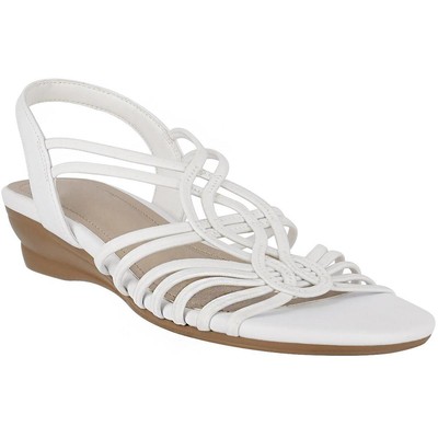 

Женские белые босоножки на танкетке с открытым носком Impo Rammy, средний размер (B,M) BHFO 1019, Белый, Rammy