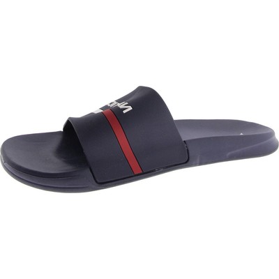 Nautica Mens Stono 2 Navy Logo Pool Slide Sandals Shoes 12 Medium (D) BHFO 7673