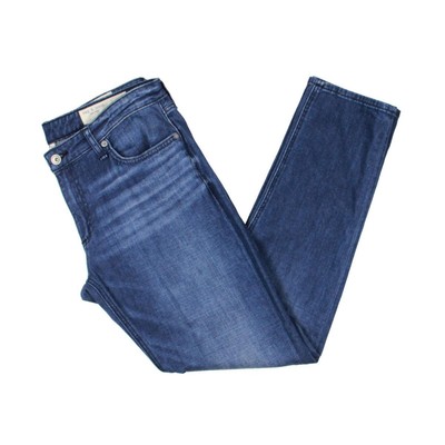 

Женские синие узкие джинсовые джинсы-бойфренды Rag - Bone с низкой посадкой  BHFO 6413, Topaz, WDD21F2643C7TP