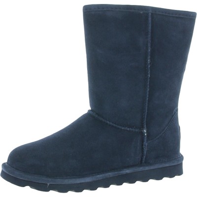 Короткие непромокаемые замшевые зимние сапоги Bearpaw Womens Elle до середины икры