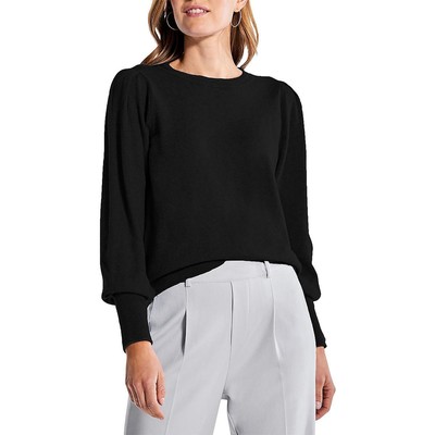 Женский черный хлопковый плиссированный пуловер-свитер Nic + Zoe XL BHFO 3609