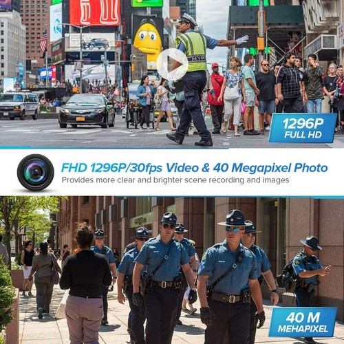 📸 BOBLOV HD 1296P Police Camcorder Body Camera with Audio vedio Recording 128GB