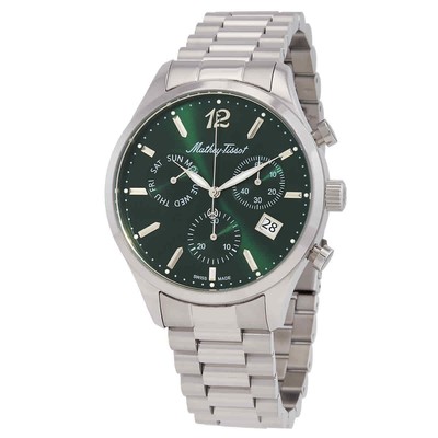 Мужские часы Mathey-Tissot Urban Chrono с хронографом и зеленым циферблатом H411CHAV