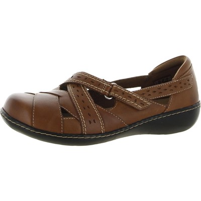 

Женские лоферы Clarks Ashland Spin Q Tan 7 Extra Wide (E+, WW) BHFO 0530, Dark tan leather