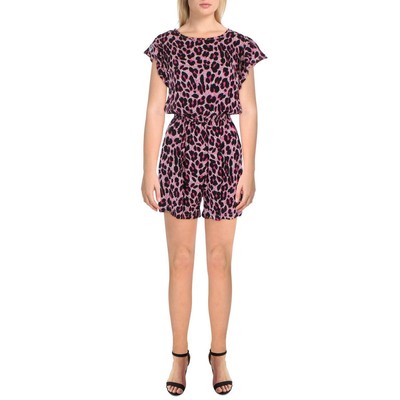 aNYcase Женский розовый короткий комбинезон без рукавов с леопардовым принтом S BHFO 5136, 1 шт.