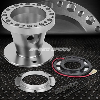 ДЛЯ 1G 2G MIT ECLIPSE/LANCER СЕРЕБРИСТЫЙ АЛЮМИНИЕВЫЙ АДАПТЕР СТУПИЦЫ РУЛЕВОГО КОЛЕСА С 6 ОТВЕРСТИЯМИ