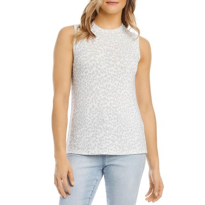 Женская майка с круглым вырезом и животным принтом Karen Kane цвета Голден Стэйт, XL BHFO 4022