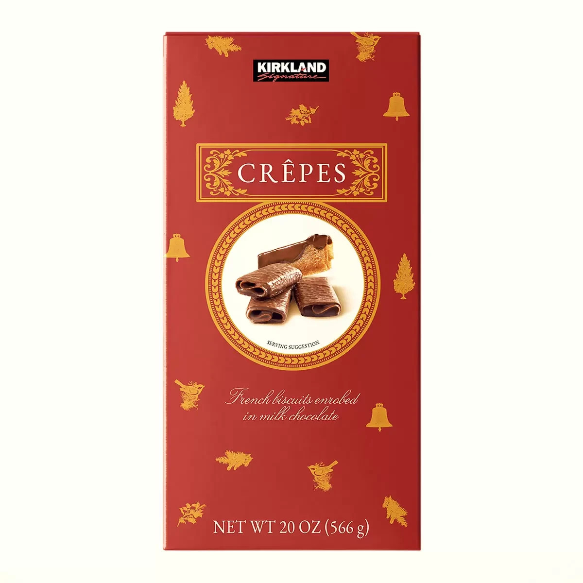 Kirkland Signature Milk Chocolate Crepes 566g in Red Box
