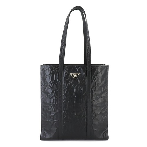 アウトレット【期間限定】PRADA ANTIQUE TOTE BAG 1BG459 UVL PRADA Small Antique Nappa Leather Tote Bag Black 1BG459