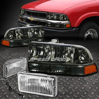 ДЫМЧАТАЯ ФАРА + ЖЕЛТЫЙ УГЛОВОЙ СИГНАЛ + ХРОМИРОВАННАЯ ПРОТИВОТУМАННАЯ ФАРА + ВЫКЛЮЧАТЕЛЬ ДЛЯ 98-04 CHEVY S10