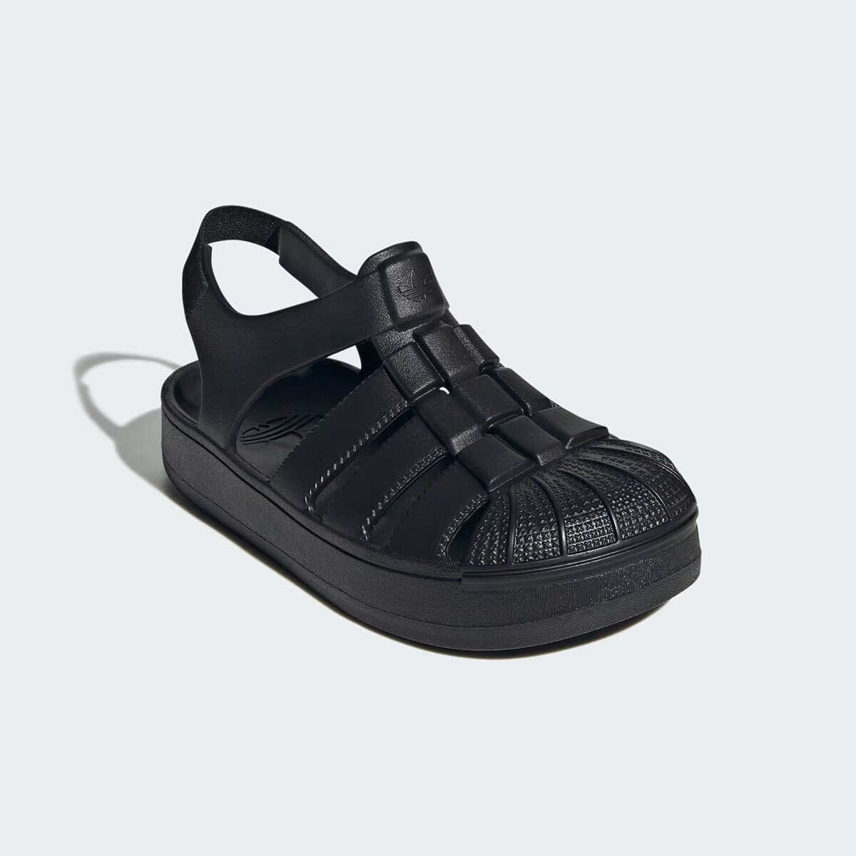 New Adidas Originals SUPERSTAR SANDAL KIDS JS2844 CORE BLACK US 12K-3.5 TAKSE