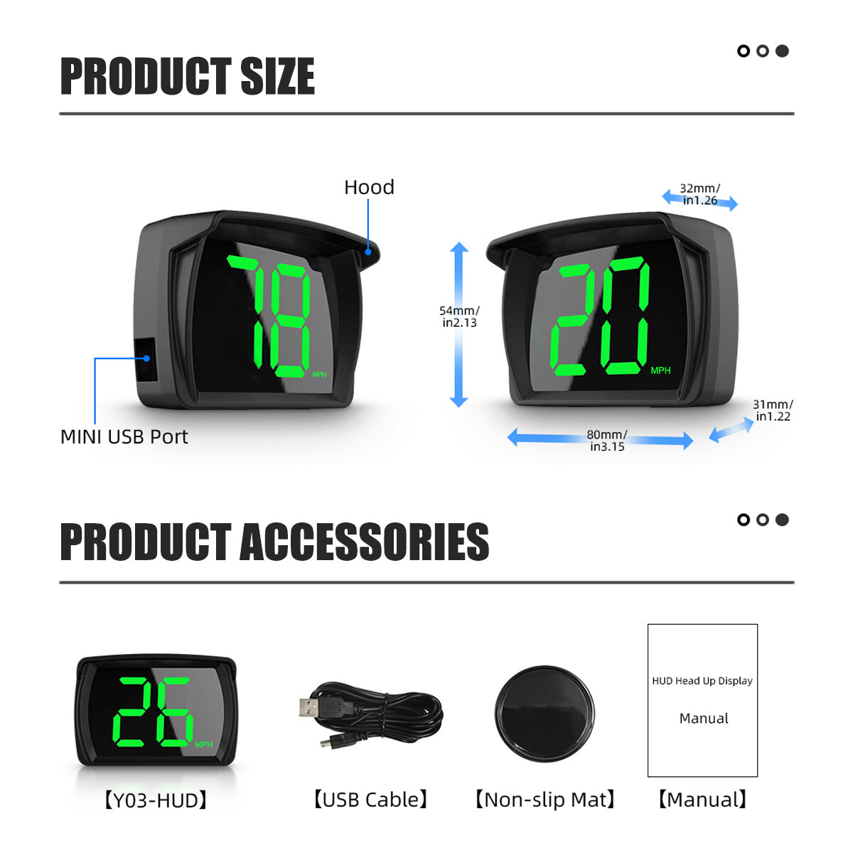 NEW HUD GPS Head Up Display Speedometer Odometer Car Digital Speed MPH Universal