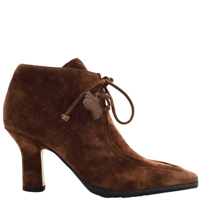 Pre-owned Burberry Suede Storm Lace-up Ankle Boots