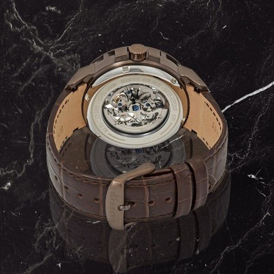 Pre-owned Maserati Ingegno Automatic Skeleton Dial Brown Men's Watch R8821119003