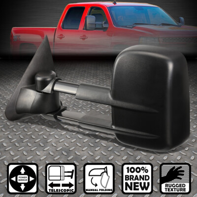 ДЛЯ 97-04 FORD F150 F250 С ЛЕВЫМ БОКОВЫМ ПРИВОДОМ + РУЧНОЕ ТЕЛЕСКОПИЧЕСКОЕ БУКСИРОВОЧНОЕ ЗЕРКАЛО ЗАДНЕГО ВИДА