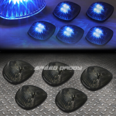 ДЛЯ 94-98 DODGE RAM BR/BE 5ШТ ЗАКОПЧЕННЫЙ КОРПУС СИНИЙ СВЕТОДИОДНЫЙ ХОДОВОЙ ФОНАРЬ НА КРЫШЕ КАБИНЫ