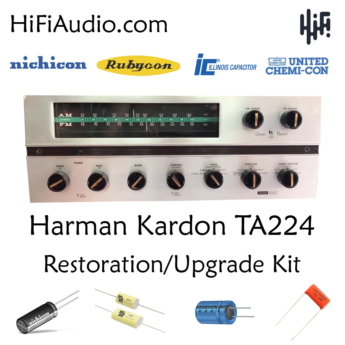 22インチ HARMAN Harman Kardon TA224 tube restoration kit upgrade recap