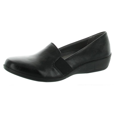 LifeStride Womens Isabelle Black Slip On Loafers Shoes 6 Wide (C,D,W) BHFO 1732