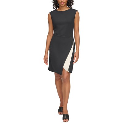 Женское черное платье-футляр из крепа DKNY Petites 4P BHFO 5239