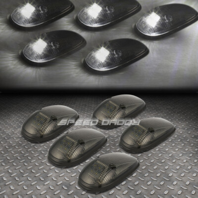 ДЛЯ 99-01 DODGE RAM BR/BE 5ШТ ЗАКОПЧЕННЫЙ КОРПУС БЕЛЫЙ СВЕТОДИОДНЫЙ ХОДОВОЙ ФОНАРЬ НА КРЫШЕ КАБИНЫ