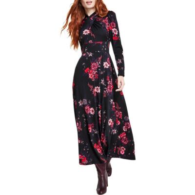 Rachel Rachel Roy Женское длинное макси-платье с присборкой в стиле металлик BHFO 8926